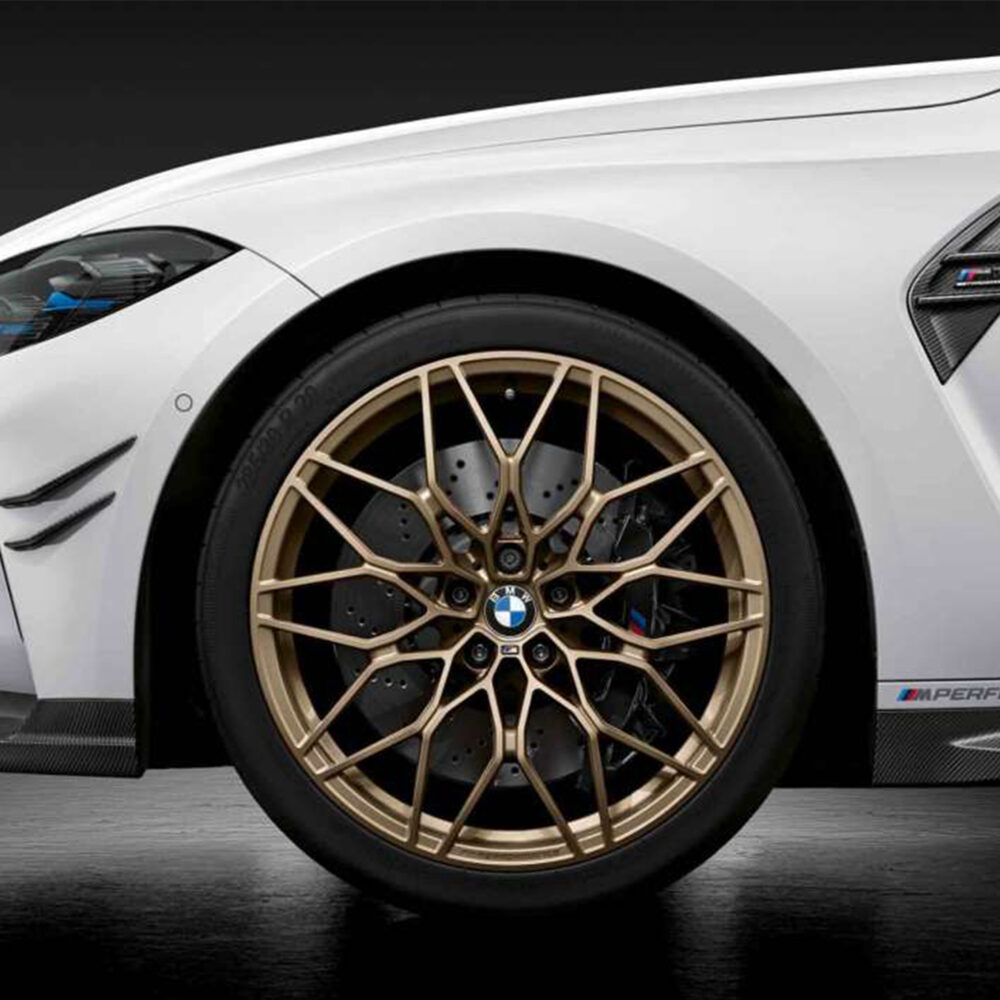 OEM BMW M Performance Summer *front wheel* with tire 1000 gold bronze matte 20 Zoll 9,5J RDCi - 36115A072C5