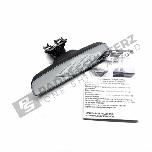 OEM BMW Interior mirror with garage opener – 51162472237 front view with book