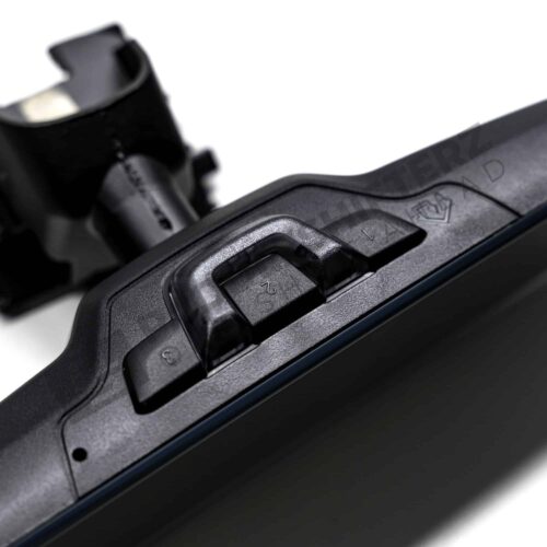 close up view of the buttons on OEM BMW Interior mirror with garage opener – 51162472237