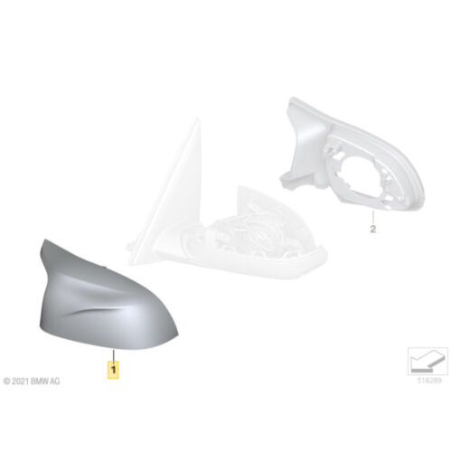 PaddleShifterz OEM BMW Primed :::M mirror caps - G Series - 51168097351, 51168097352
