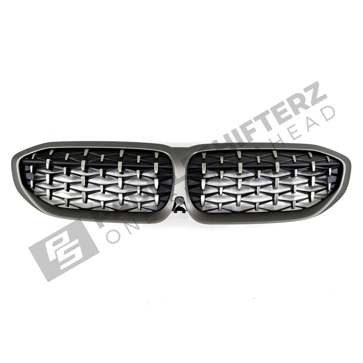 OEM BMW Cerium Grey M340i front grille - 51135A07604 top view
