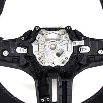 OEM BMW Alcantara steering wheel showing close up show 32307874035