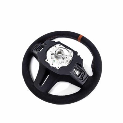 OEM BMW Alcantara steering wheel showing from the rear G80, G82 M4 CSL 32307874035