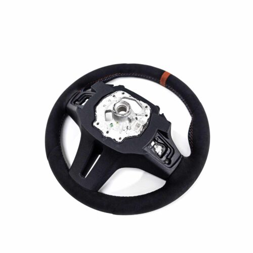OEM BMW Alcantara steering wheel showing from the rear G80, G82 M4 CSL 32307874035