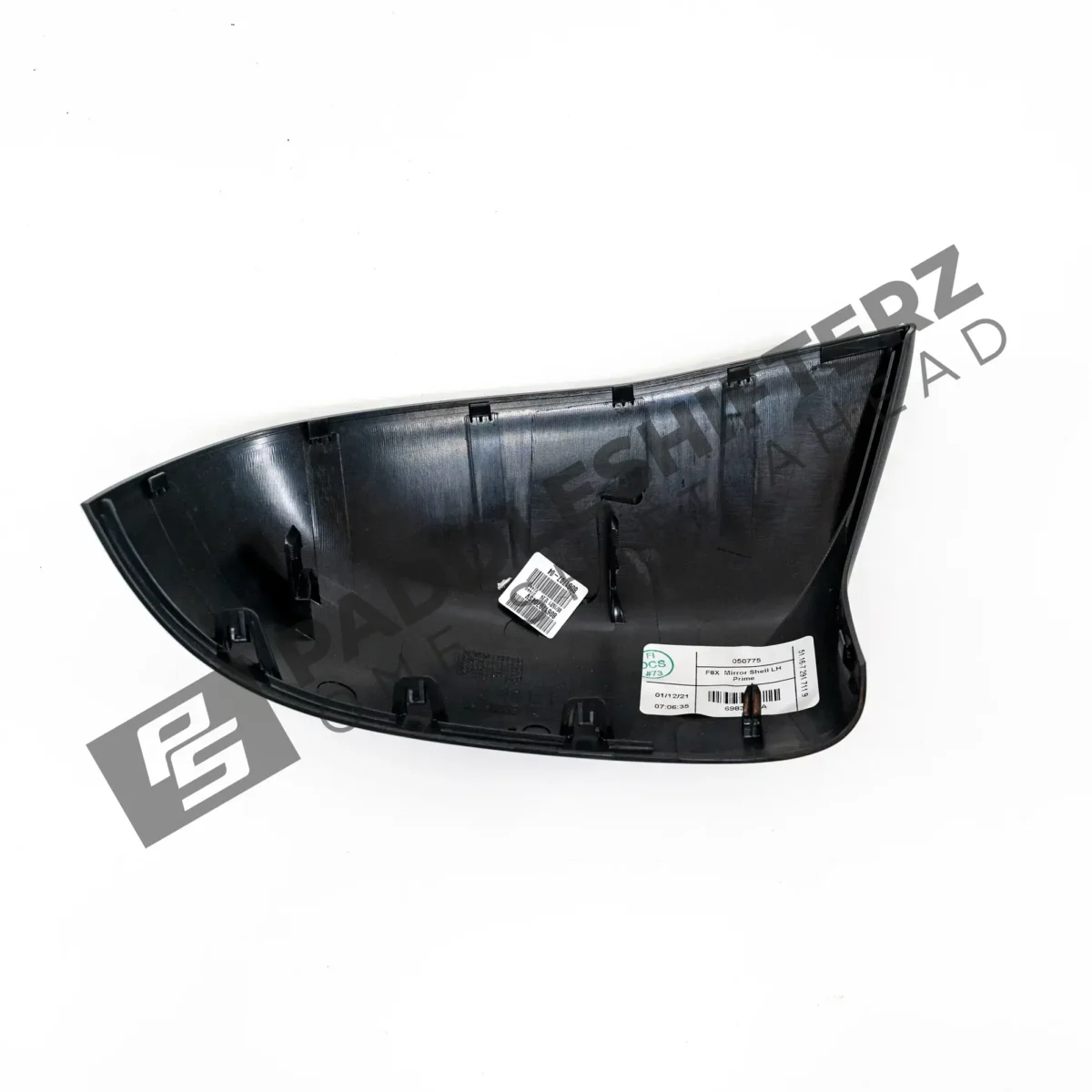 OEM BMW matte black primed mirror cap, left - 51168061707 bottom