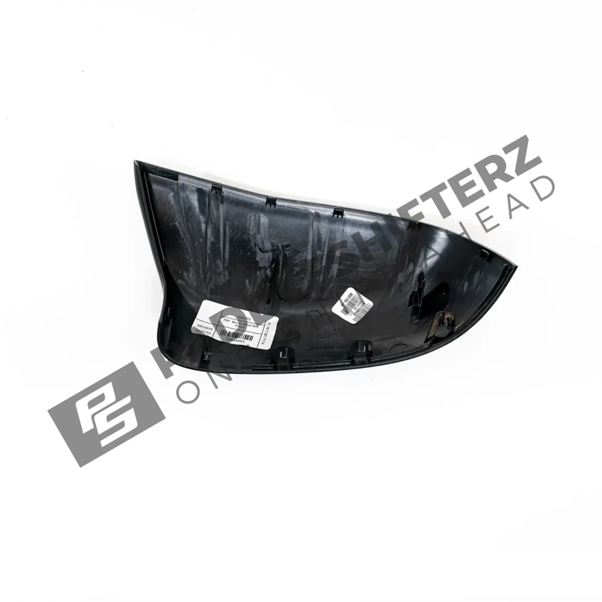 OEM BMW matte black primed mirror cap, right - 51168061708 bottom view