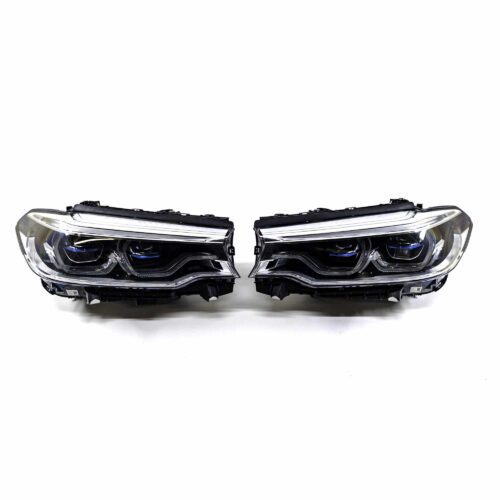 PaddleShifterz a set of OEM BMW F90 M5, G30 LCI laser headlights part number: 63135A07801 photographed from the front side by side