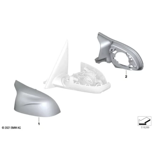 PaddleShifterz OEM BMW X Series M Plastic primed mirror caps retrofit kit