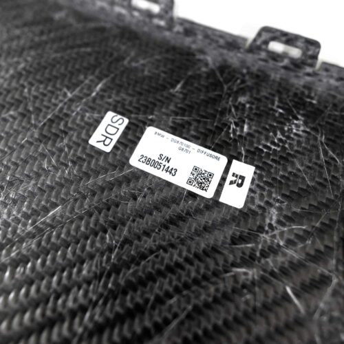 Labels on PaddleShifterz OEM BMW M Performance carbon fiber diffuser for G87 M2 - 51125A46B51