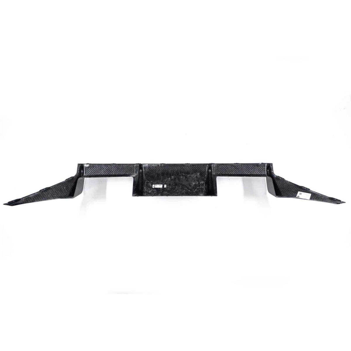 Back side of PaddleShifterz OEM BMW M Performance carbon fiber diffuser for G87 M2 - 51125A46B51