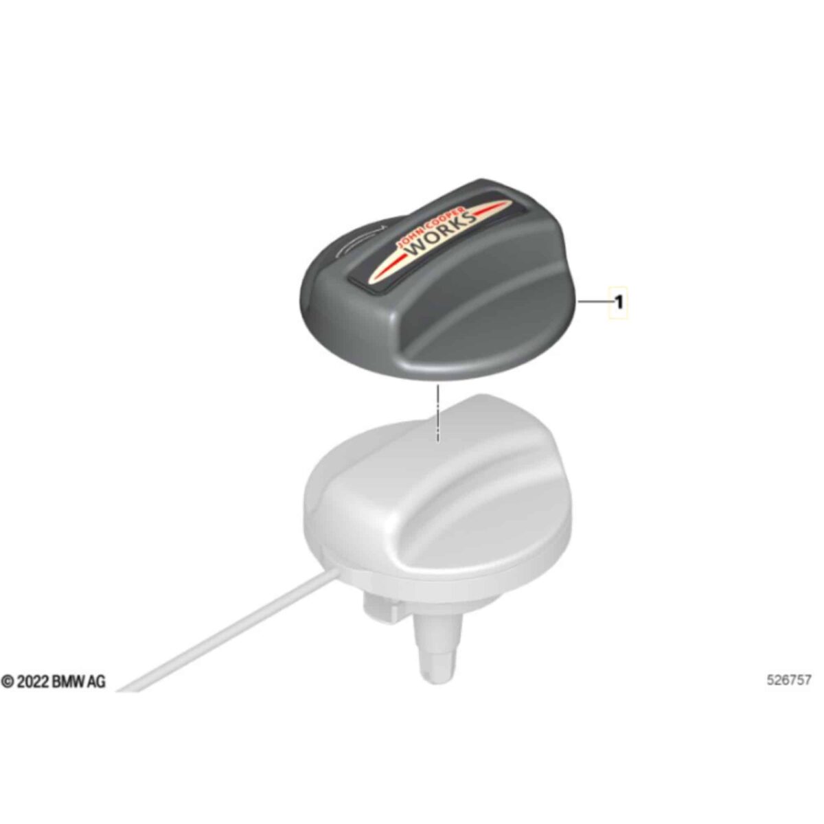 OEM MINI Carbon fiber Fuel filler cap - 16115A7AD86 – Bild 5