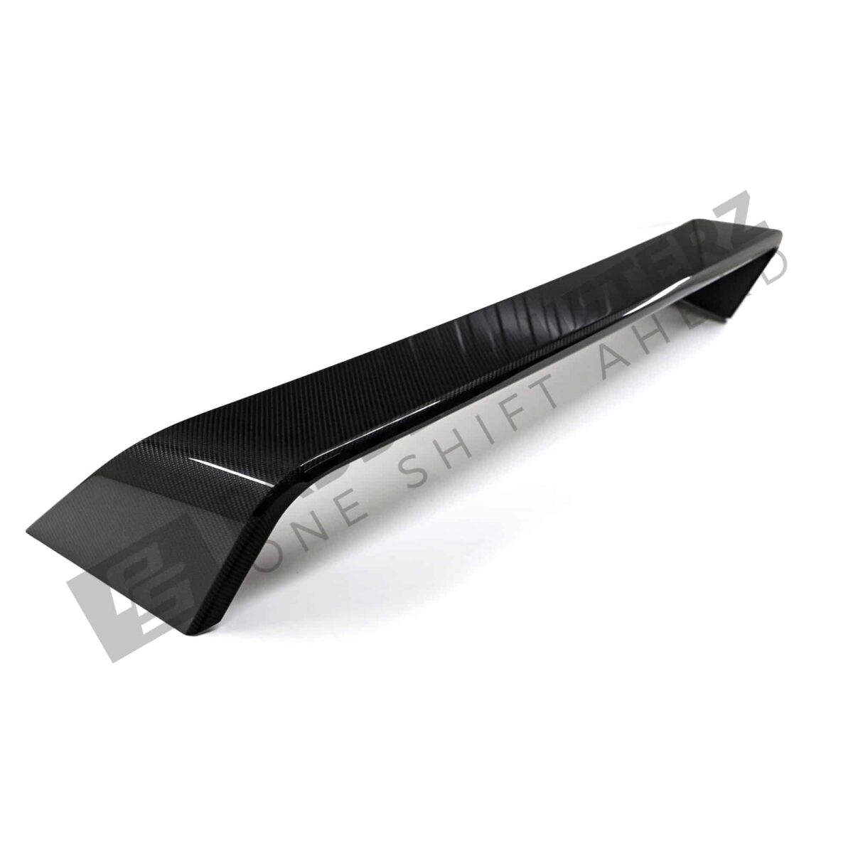 Side view of OEM BMW M Perf G87 gloss carbon fiber wing – 516625B33F50