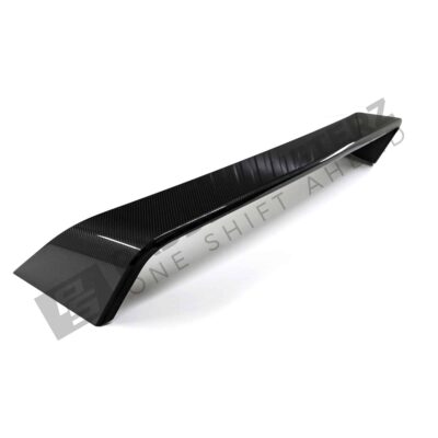 Side view of OEM BMW M Perf G87 gloss carbon fiber wing – 516625B33F50