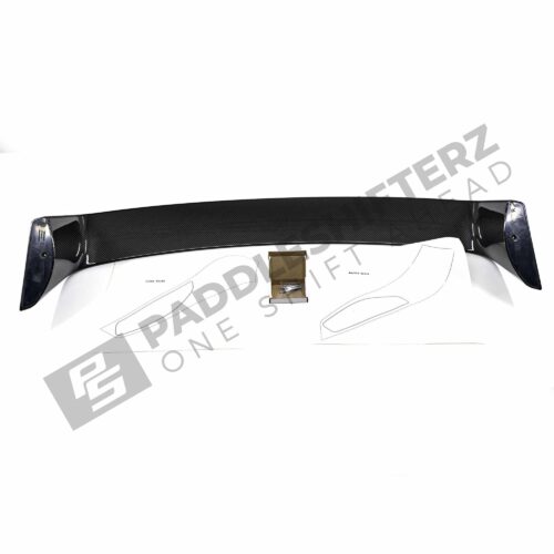 Bottom view of OEM BMW M Perf G87 gloss carbon fiber wing – 516625B33F50