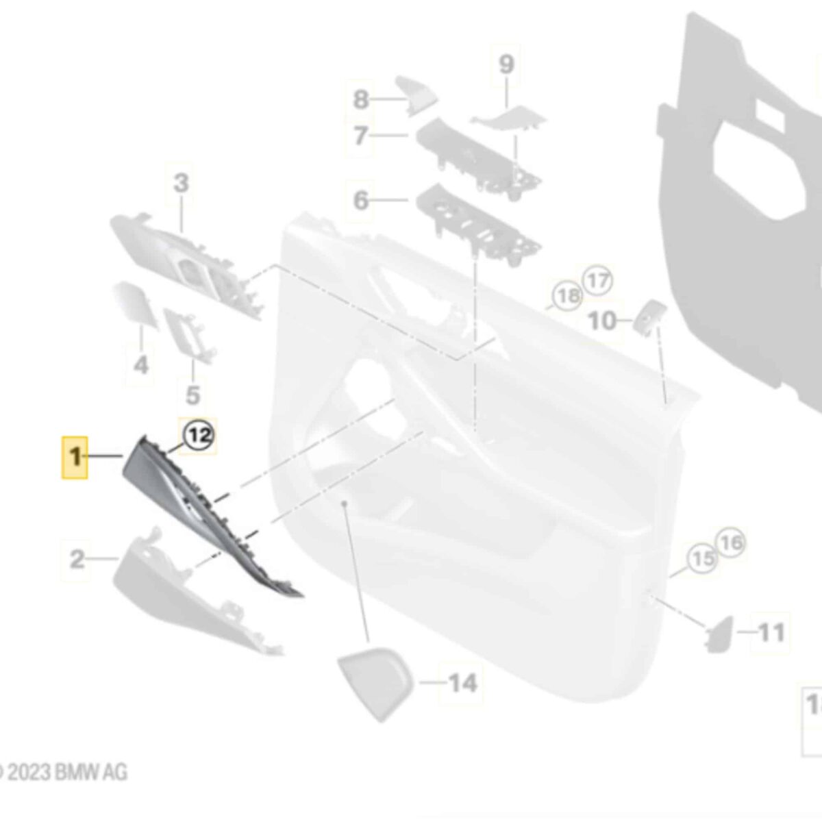OEM BMW Carbon front door trims - 51428469131-51428469132 – Bild 2