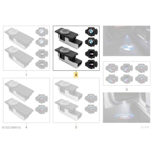 OEM BMW LED Door Projector Light Kit - 63312463924