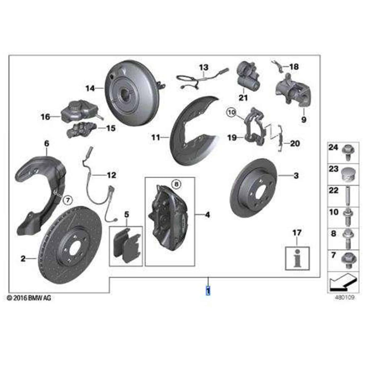 OEM MINI Sports brake kit for F54 - 34112360181 - Image 9