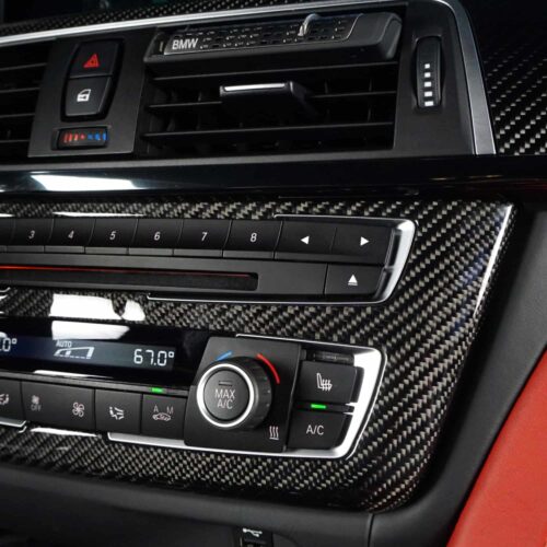 Individual Carbon Fiber radio trim for BMW 3, 4 Series (LCI) - Faserschmiede structured gloss 2