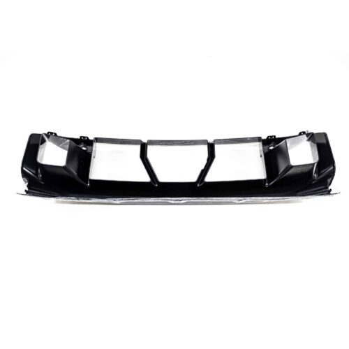 Front view of the Gloss black OEM BMW G87 M2 Bumper center trim, lower part - 51118081270