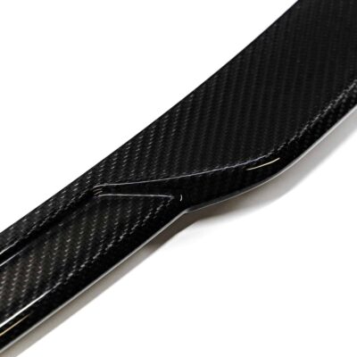 Close up view of the OEM BMW M Performance Carbon fiber trunk spoiler - 51195A57B14 for the BMW G20 LCI