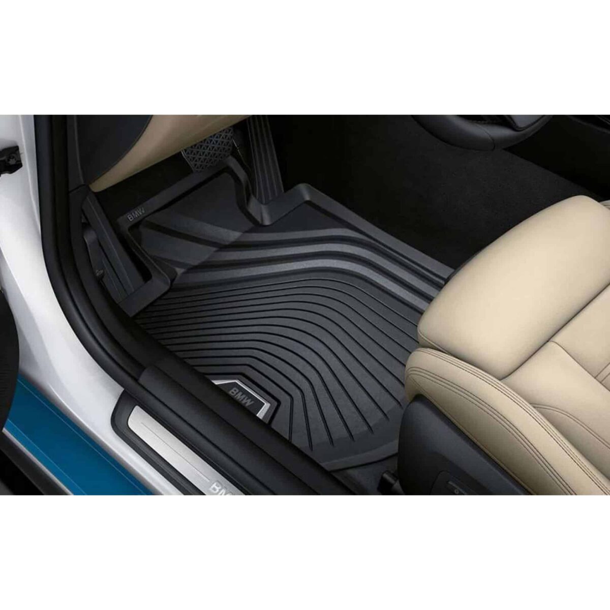 OEM BMW i4 G26 All weather floor mats, front - 51475A43444, 51475A43445