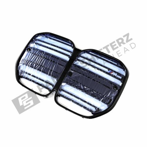 Side view of OEM BMW G22, G23 Shadowline Front Grille LCI - 51135A55DA8