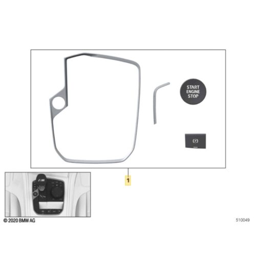 OEM BMW G8X M2, M3, M4 Repair kit trims control panel, LHD - 61319502007