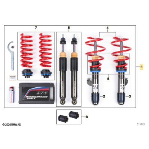 OEM BMW M Performance F87 M2 Suspension kit - 33502413033