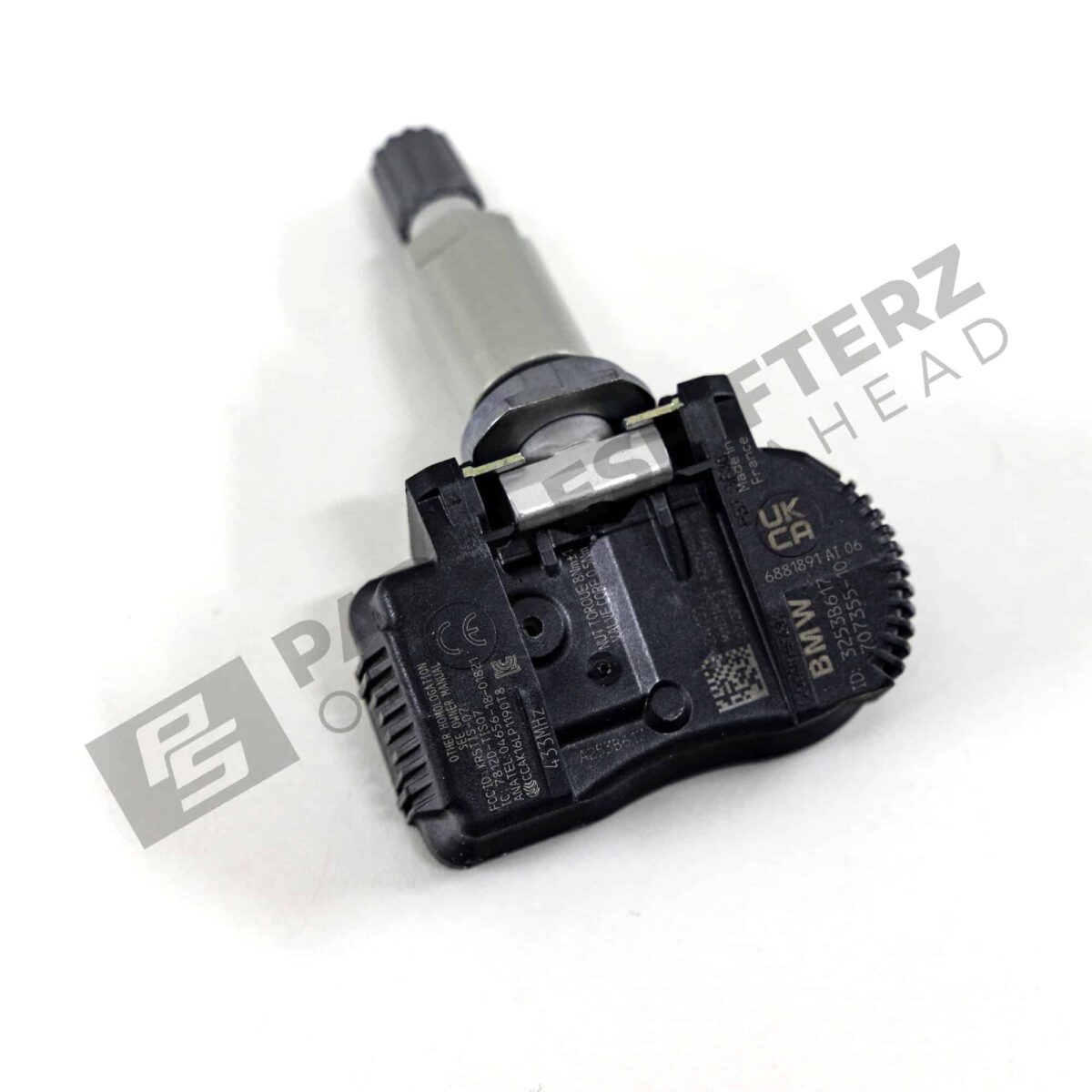 Nahaufnahme des OEM BMW Radelektromoduls RDCi Schraubventil - 36106881890