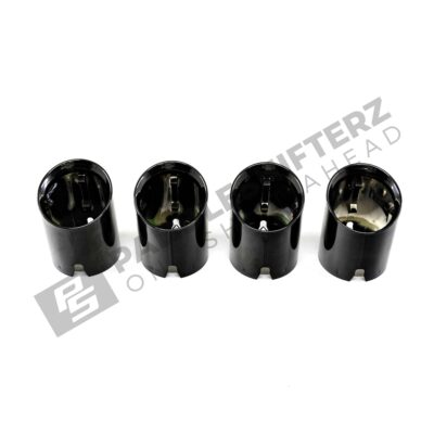 Top view of OEM BMW G8X black chrome exhaust tip - 18308096126