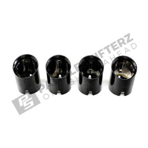 Top view of OEM BMW G8X black chrome exhaust tip - 18308096126