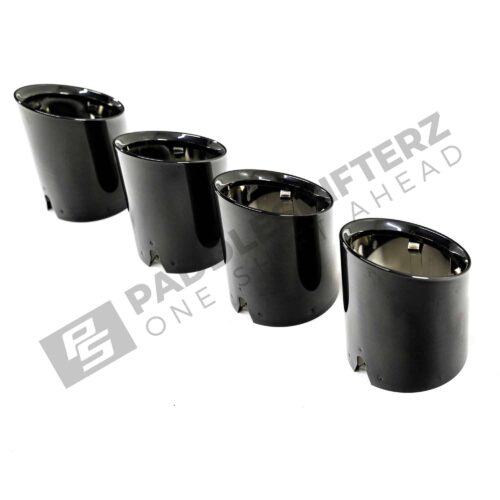 Right side of OEM BMW G8X black chrome exhaust tip - 18308096126