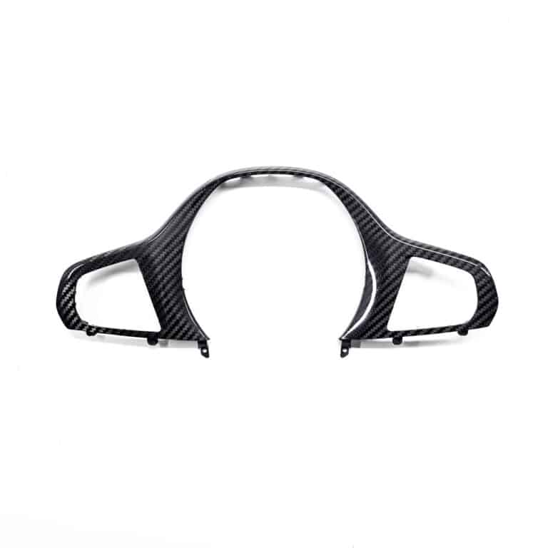 OEM BMW Carbon fiber steering wheel trim top part for BMW G Series like G80 M3, without support for driving assistant professional photographed from the top