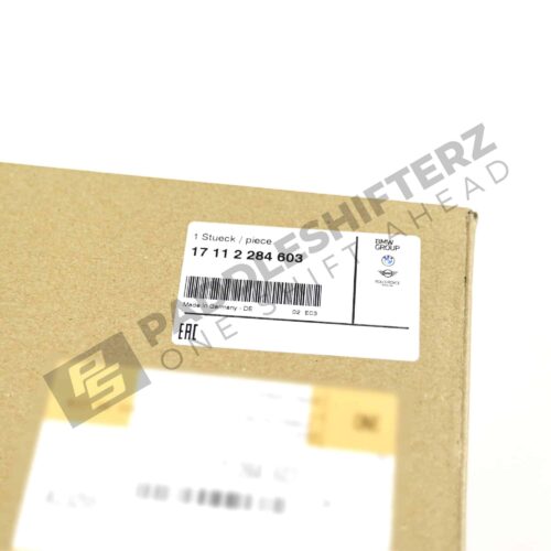 Box of OEM BMW F80, F82, F83, F87 coolant radiator, left side - 17112284603