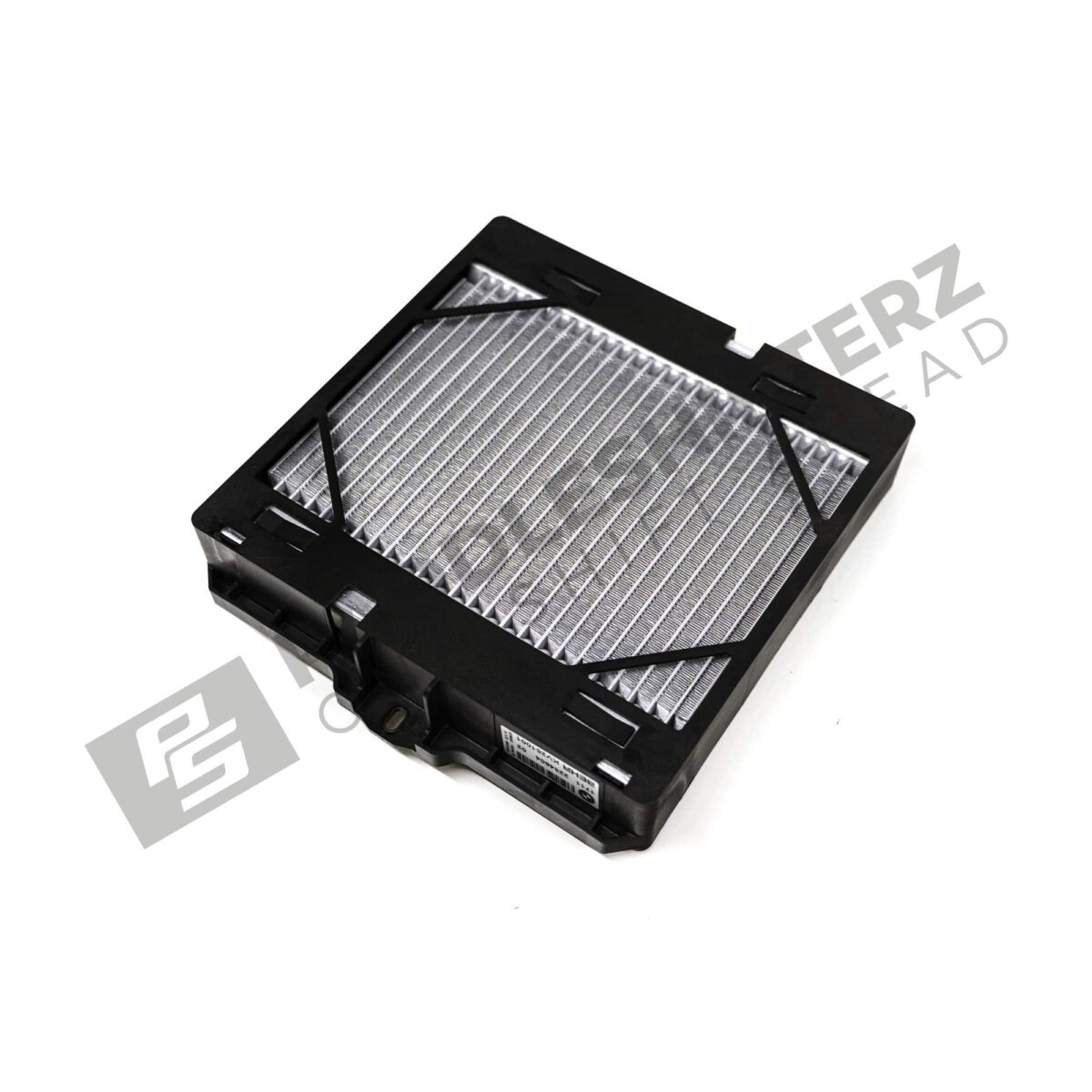 Side view of OEM BMW F80, F82, F83, F87 coolant radiator, right side - 17112284604