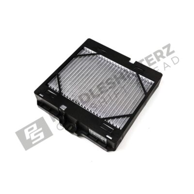 Side view of OEM BMW F80, F82, F83, F87 coolant radiator, right side - 17112284604