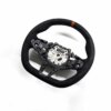 bmw flat bottom steering wheel in alcantara with red striping