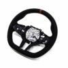 OEM BMW M4 G82 Flat bottom alcantara steering wheel 32307908500 photographer from a slight angle