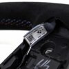 Close up shot of the BMW M4 Flat bottom alcantara steering wheel, 32307908501 showing the driving assistant cable