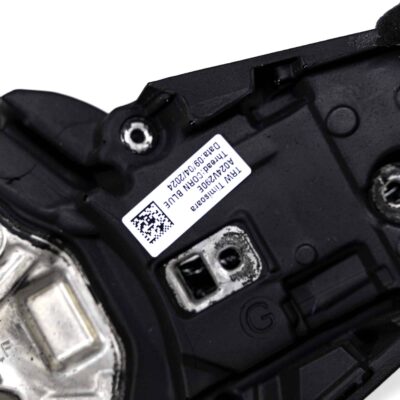 Close up shot of the OEM BMW M4 Flat bottom alcantara steering wheel, 32307908501
