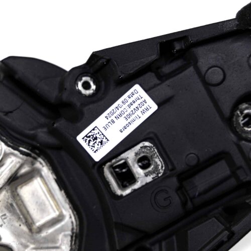 Close up shot of the OEM BMW M4 Flat bottom alcantara steering wheel, 32307908501