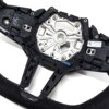 bmw flat bottom steering wheel in alcantara with red striping