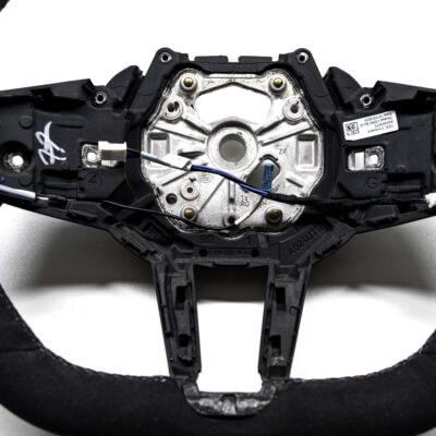 Close up shot of the OEM BMW M Flat bottom alcantara steering wheel - 32307908502