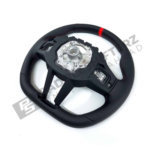 Rear of OEM BMW M Flat bottom leather steering wheel - 32305A8A905