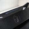close up shot of the emblem of OEM BMW M Performance Carbon fiber trunk lid - 41622460278