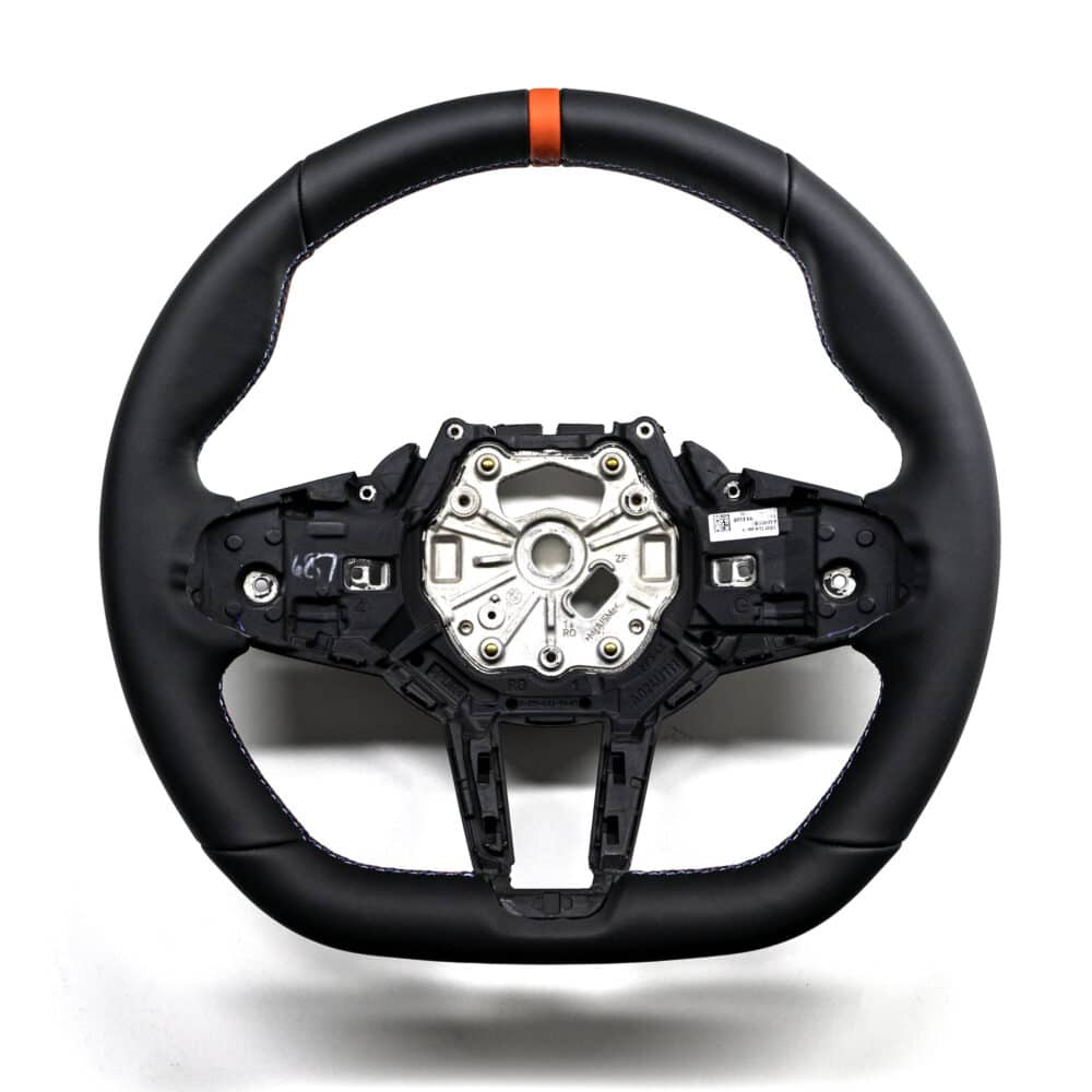 OEM BMW M sport G82 M4 LCI flat bottom leather steering wheel 32305A8A903