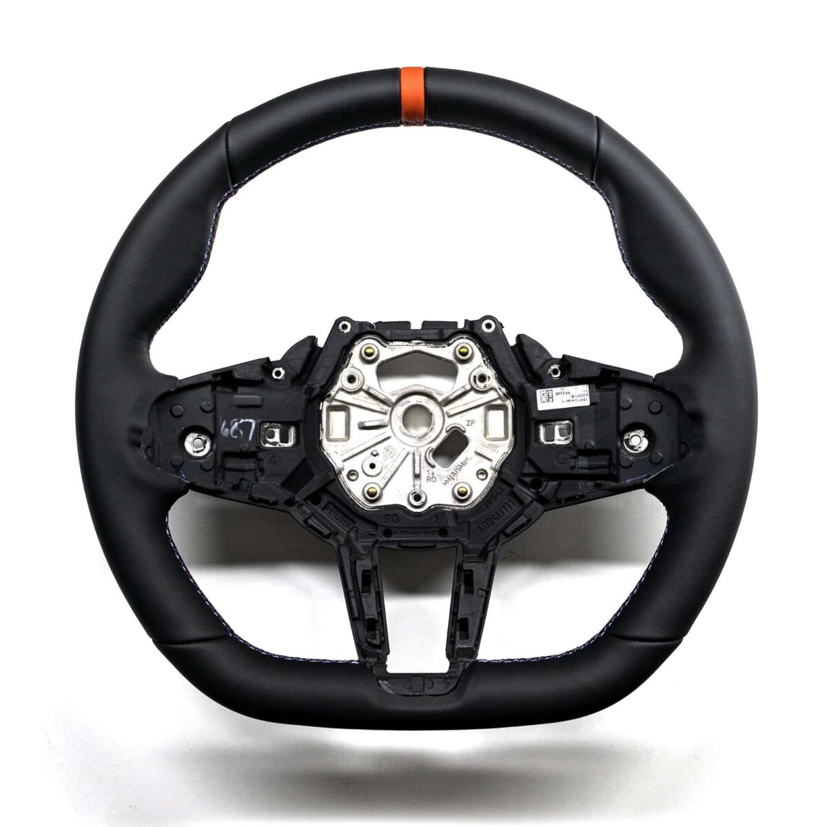 OEM BMW M sport G82 M4 LCI flat bottom leather steering wheel 32305A8A903