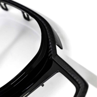 Close up view of the cut out for M buttons on the OEM BMW M Sport steering wheel trim without driving assistant professional M4 LCI - 32307908505