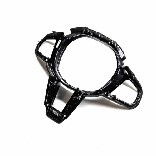 Rear angle view of the OEM BMW M Sport steering wheel trim with driving assistant professional M4 LCI - 32307908506
