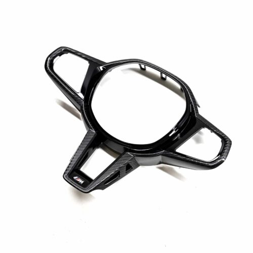 OEM BMW M Sport steering wheel trim with driving assistant professional M4 LCI - 32307908506 photographed from an angle